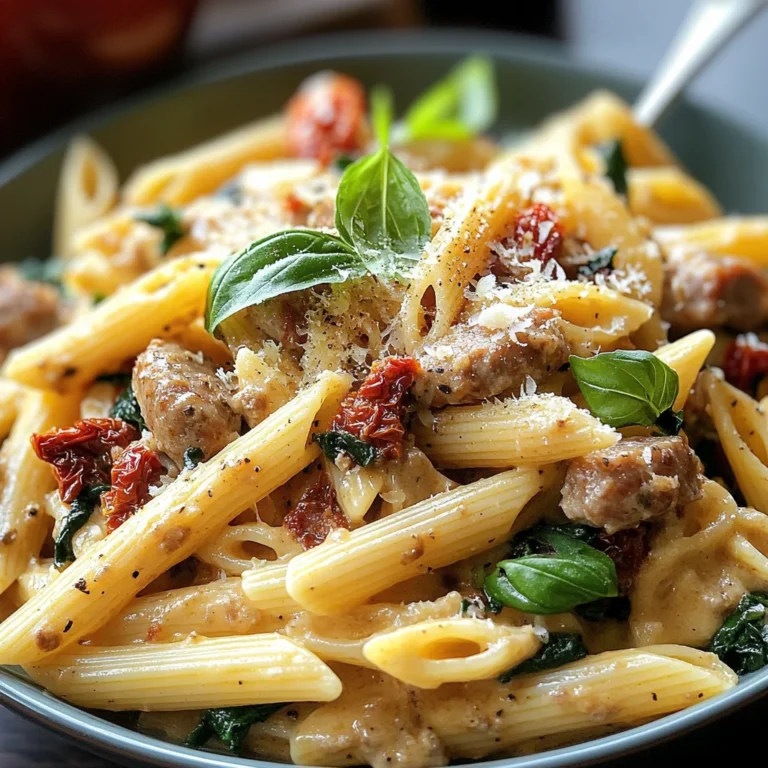Creamy Tuscan Sausage Pasta
