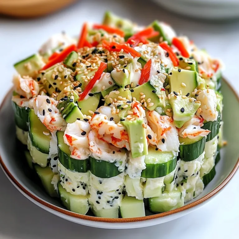 Easy California Roll Cucumber Salad