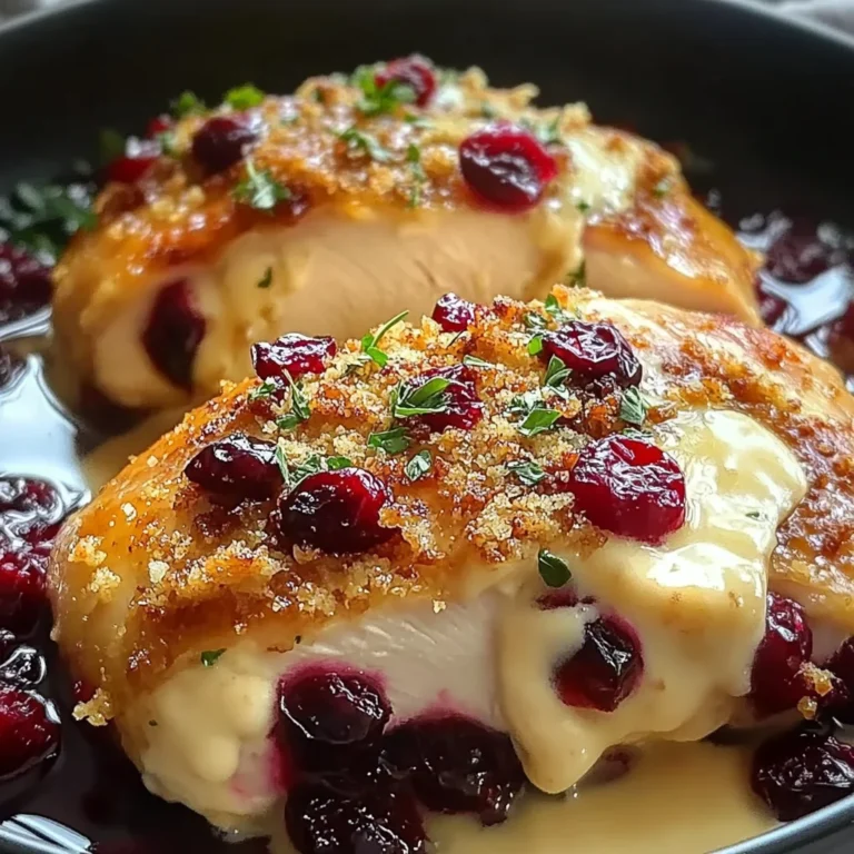 Impressive Cranberry Brie Stuffed Chicken