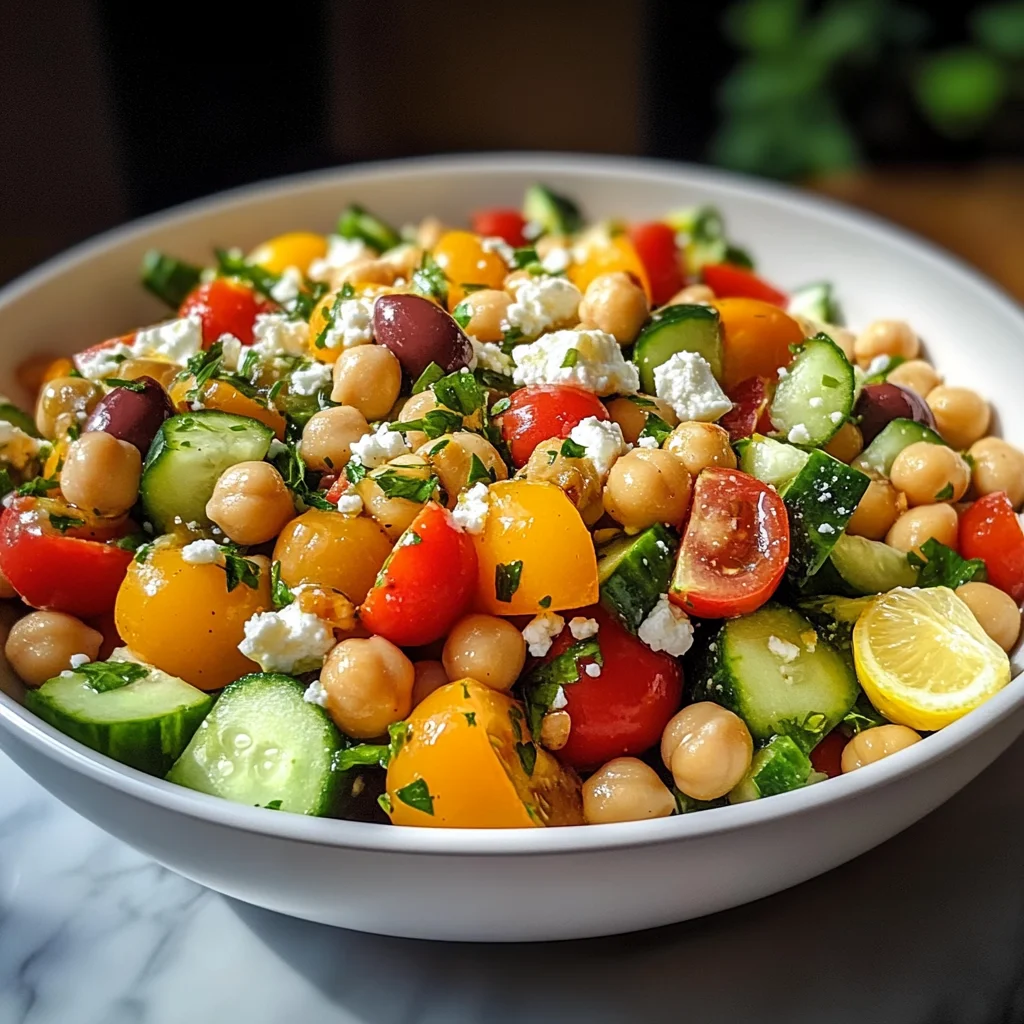Mediterranean Chickpea Salad with Lemon Vinaigrette: The Best Summer Dish