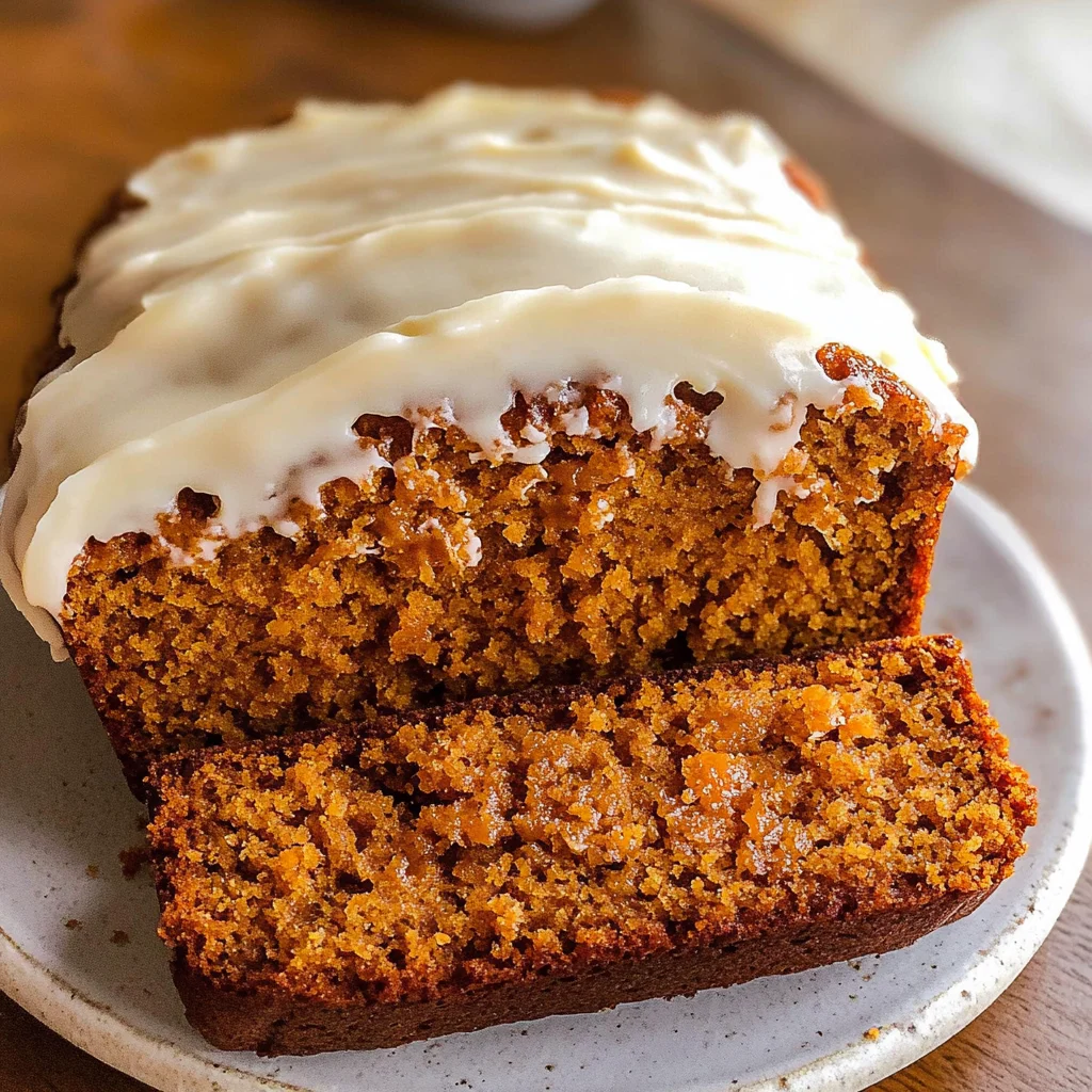Pumpkin Bread with Cream Cheese Frosting Recipe