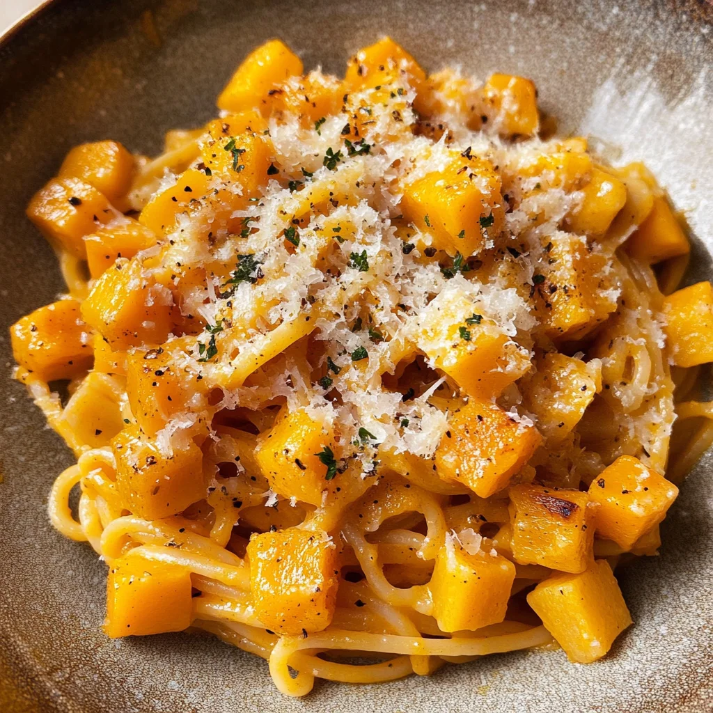 Roasted Pumpkin and Garlic Pasta