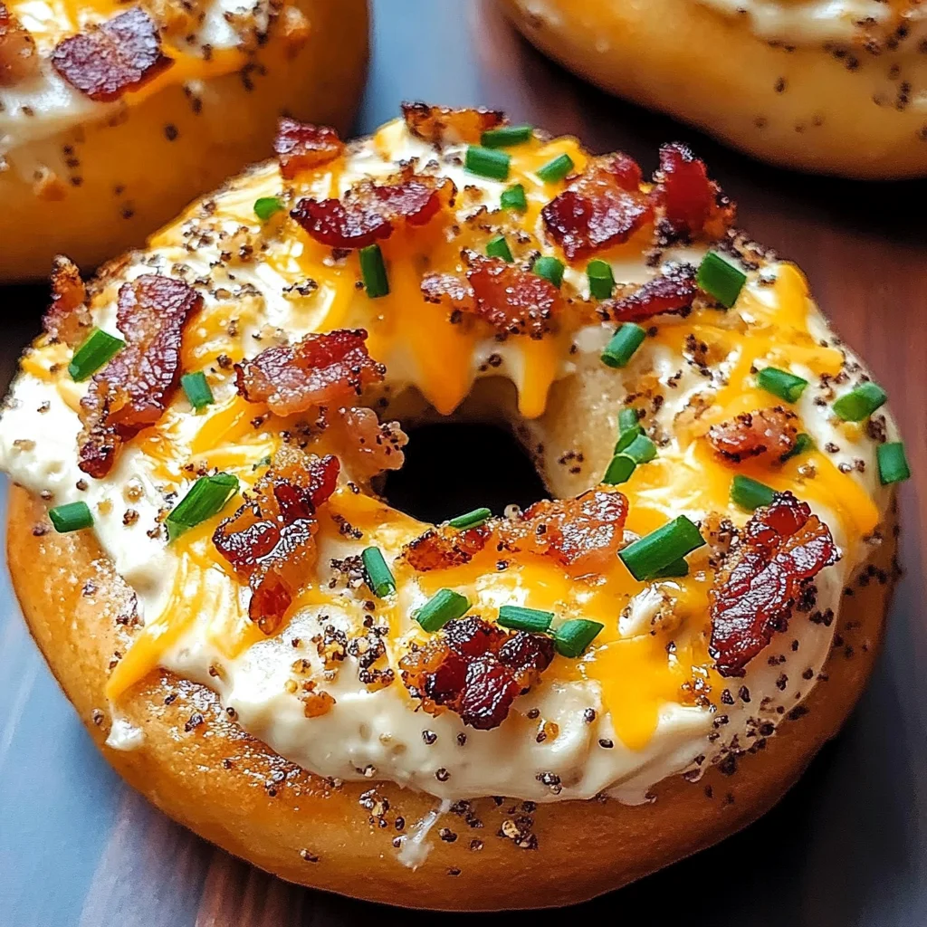 Zesty Turkey Bacon Cream Cheese Bagels