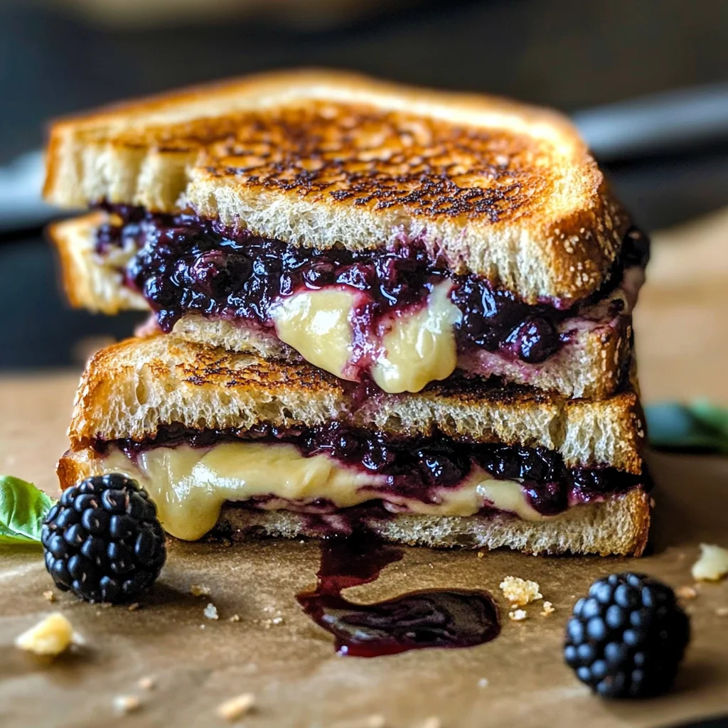 Balsamic Blackberry Brie Grilled Cheese
