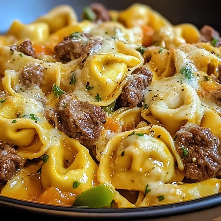 Creamy Beef and Vegetable Tortellini