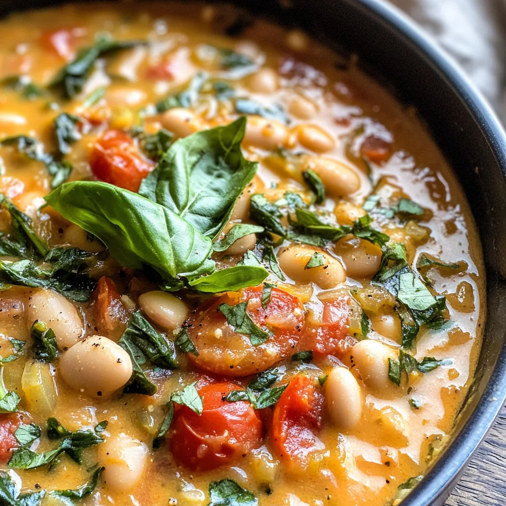 Creamy Tomato White Bean Stew