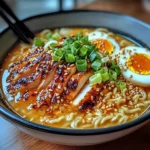 Fiery Chicken Ramen : Bold & Comforting