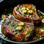 Garlic Butter Pan Seared beef Chops