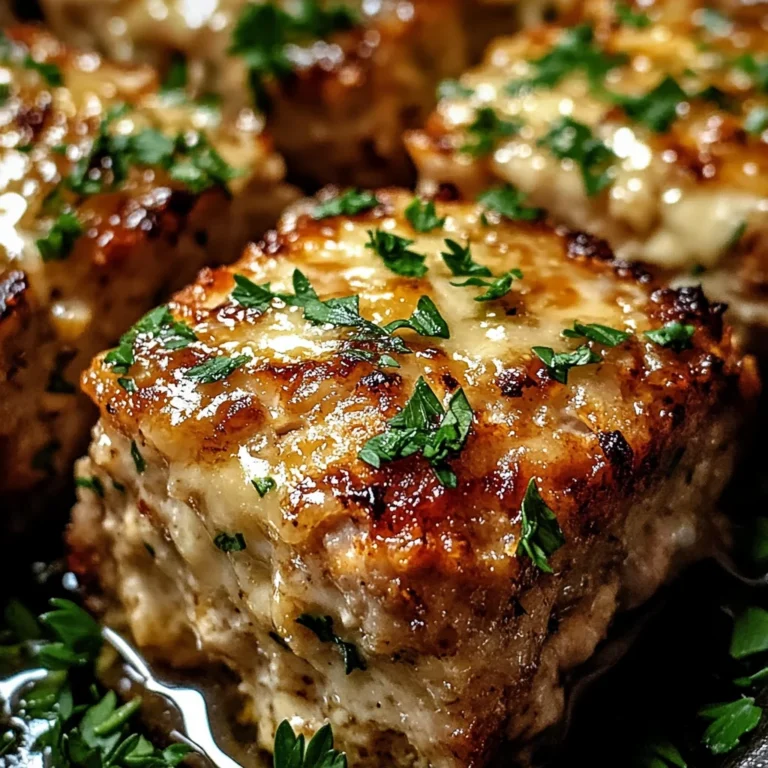 Garlic Parmesan Chicken Meatloaves