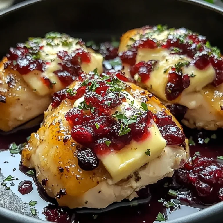 Impressive Cranberry Brie Stuffed Chicken