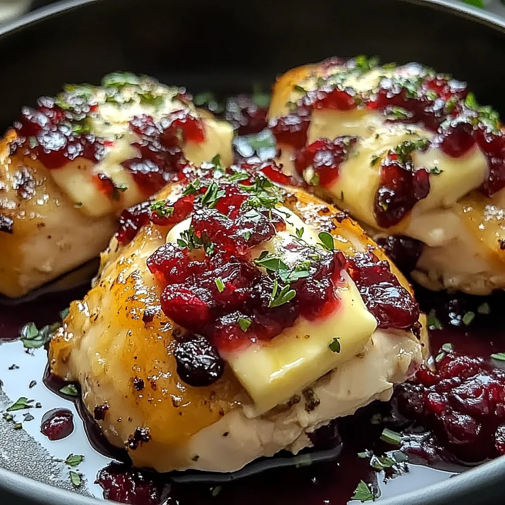 Impressive Cranberry Brie Stuffed Chicken