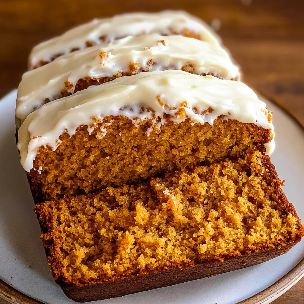 Pumpkin Bread with Cream Cheese Frosting Recipe