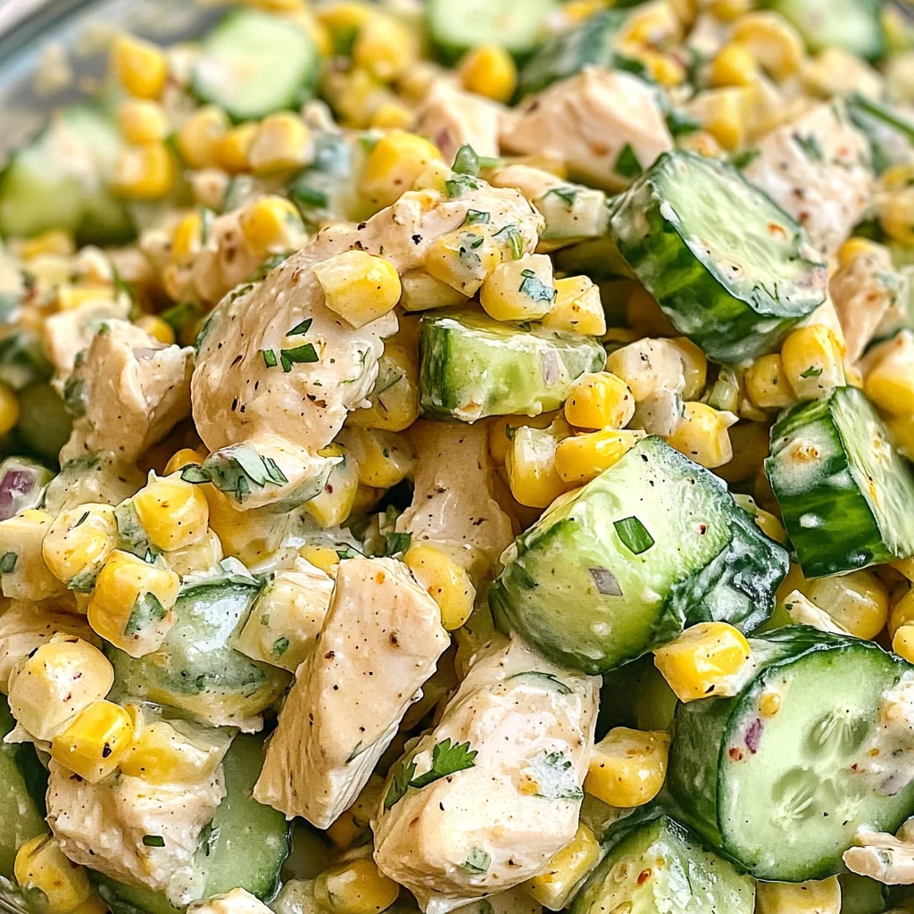 Street Corn Creamy Cucumber Salad