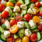 Tomato Cucumber Mozzarella Salad