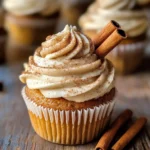 Vanilla Chai Pumpkin Latte Cupcakes with Cinnamon Brown Sugar Frosting