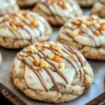 White Chocolate Reese’s Cheesecake Cookies