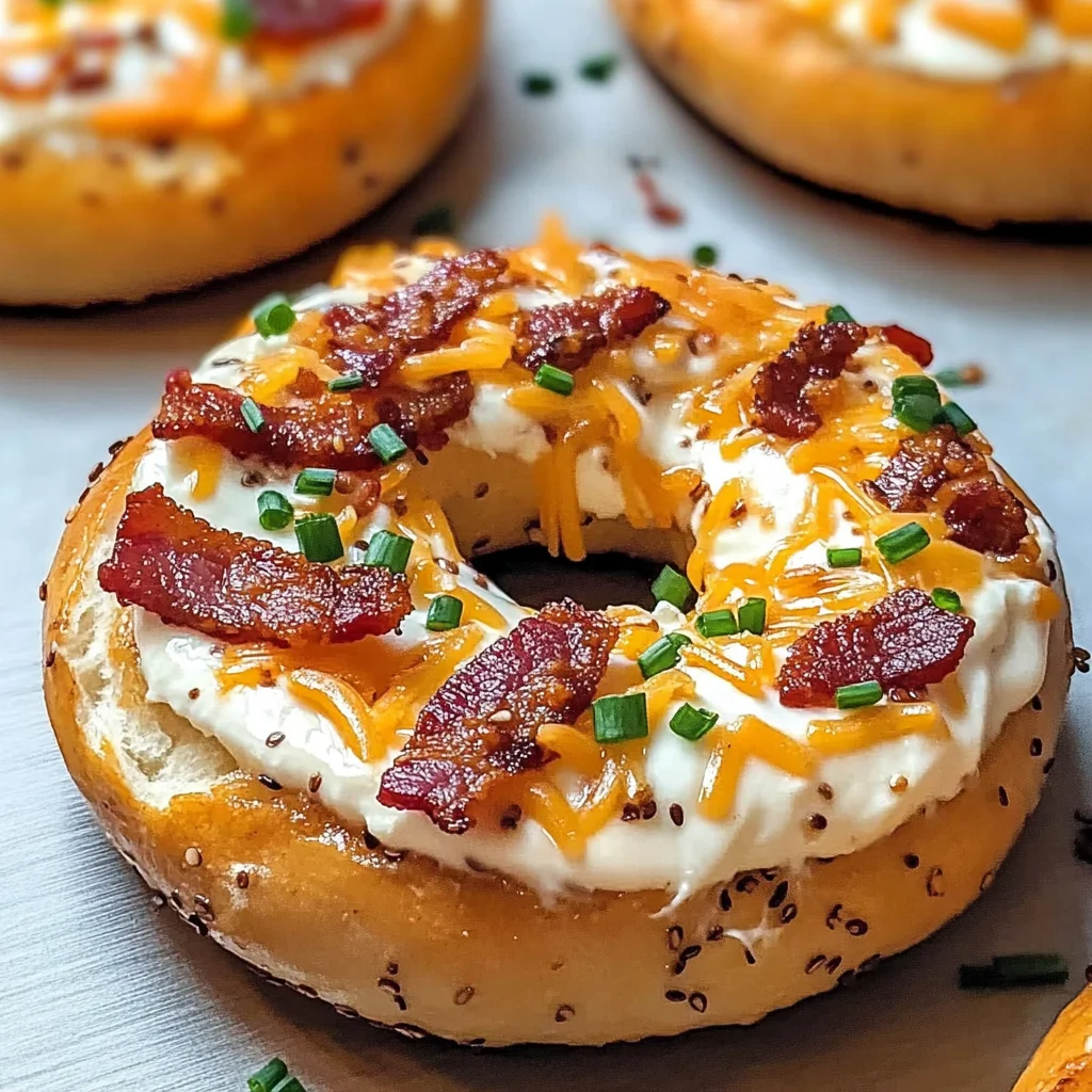 Zesty Turkey Bacon Cream Cheese Bagels