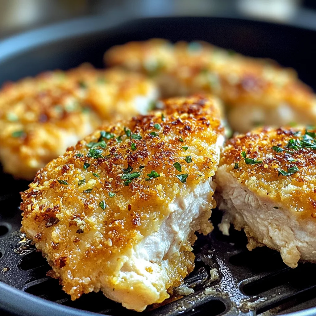 Air Fryer Parmesan Crusted Chicken