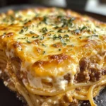 Baked Cream Cheese Spaghetti Casserole