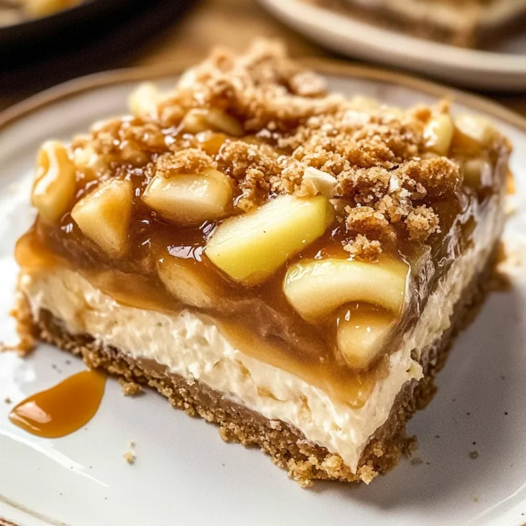 Caramel Apple Cheesecake Bars