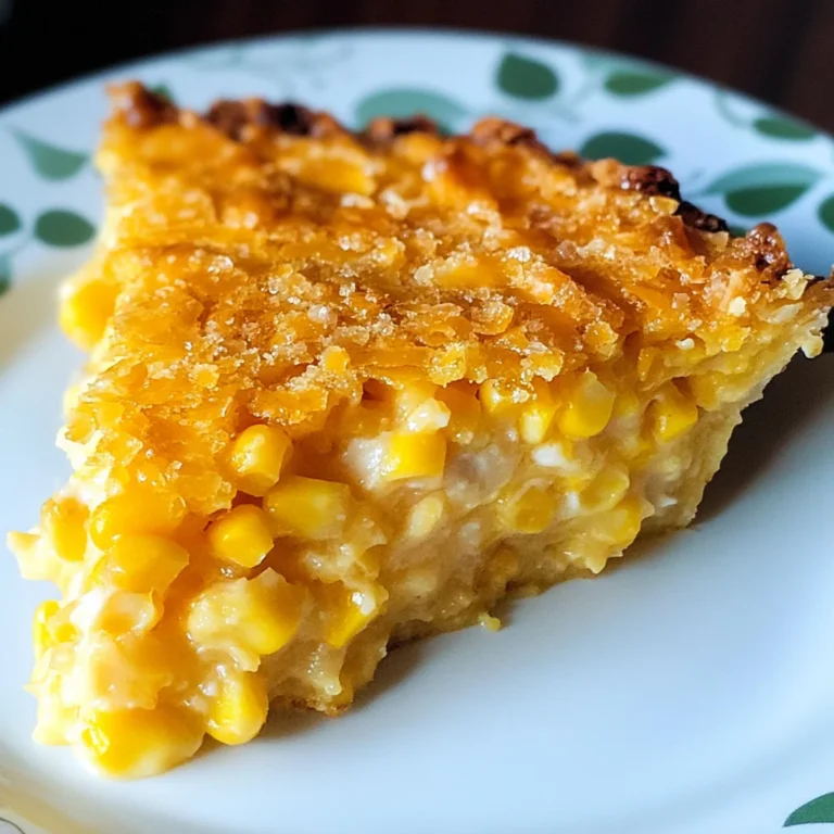Cheddar Sweet Corn Pie