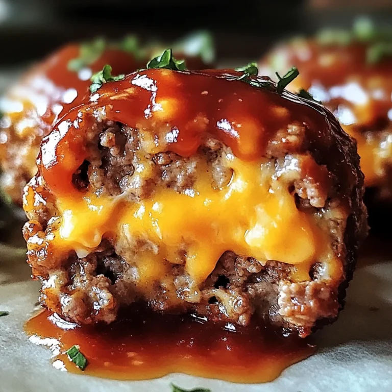 Cheesy Stuffed Meatloaf Bites