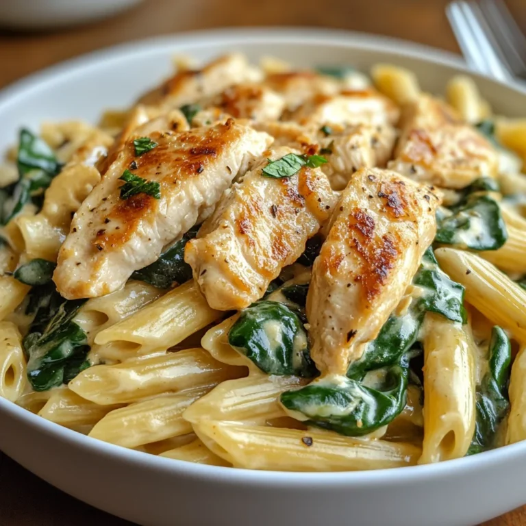 Chicken Spinach Penne