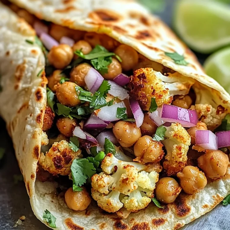 Chili Lime Chickpea Cauliflower Wrap Recipe