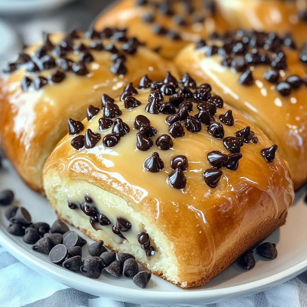 Chocolate Chip Vanilla Custard Brioches