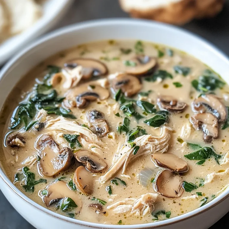 Comforting Rotisserie Chicken and Mushroom Soup