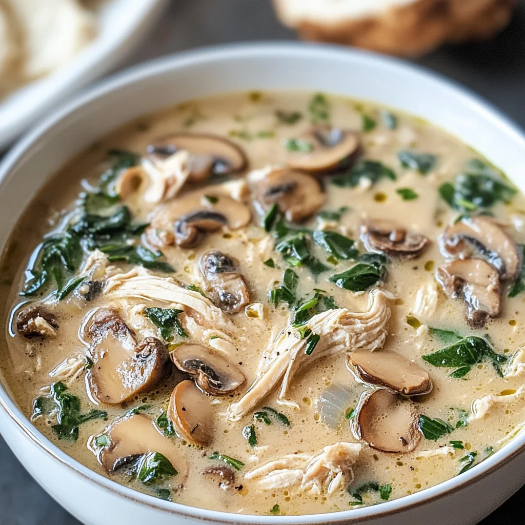 Comforting Rotisserie Chicken and Mushroom Soup