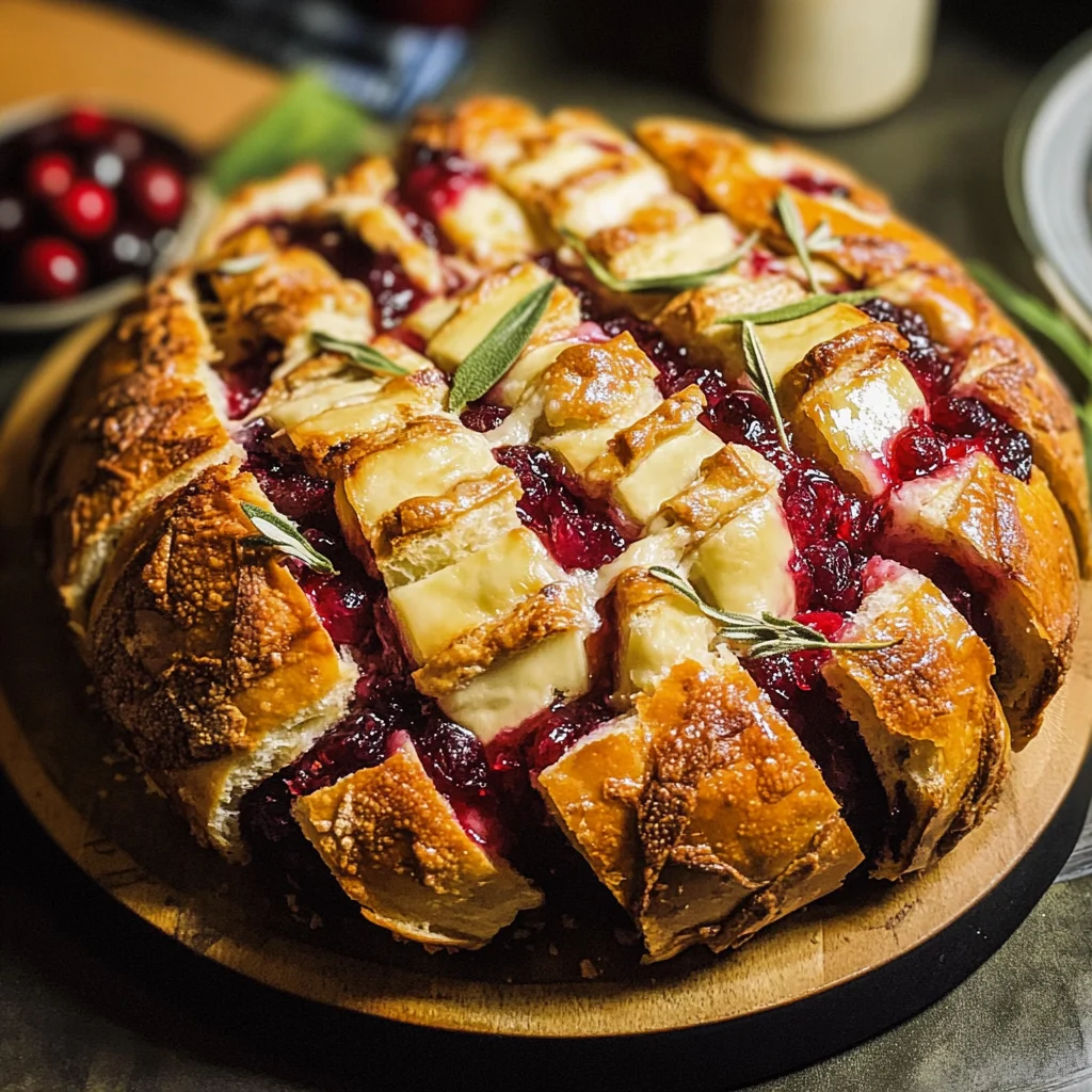 Cranberry Brie Pull-Apart Bread