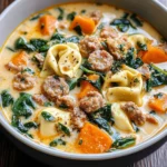 Creamy Sausage Tortellini Soup