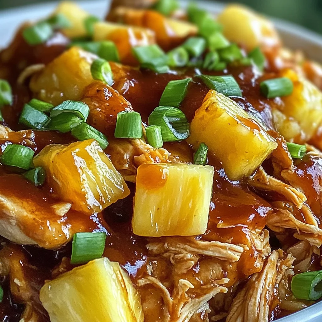 Crockpot Pineapple BBQ Chicken