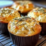 Easy Garlic Rosemary Focaccia Muffins