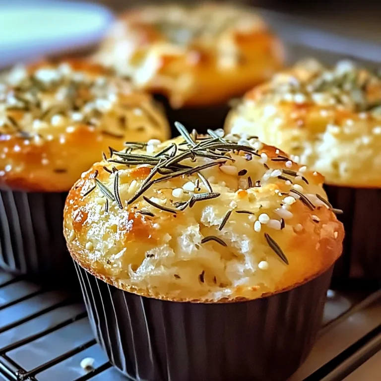 Easy Garlic Rosemary Focaccia Muffins
