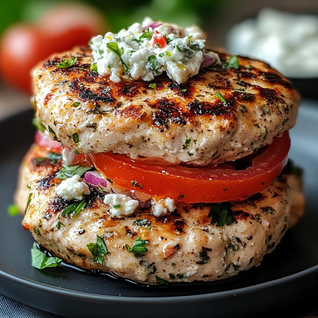Greek Chicken Burgers