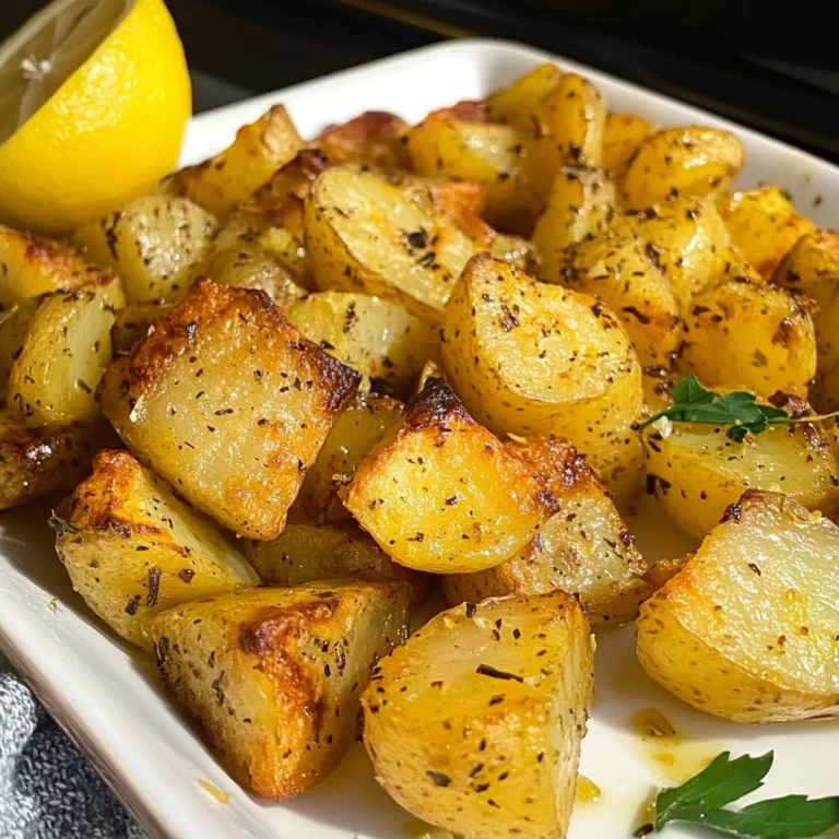 Greek Lemon Garlic Roasted Potatoes