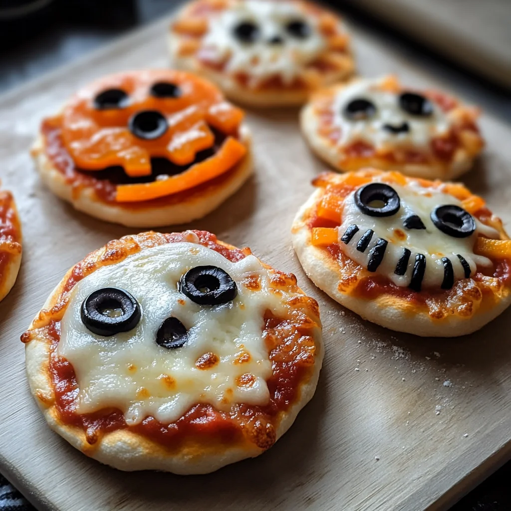Halloween Mini Pizzas