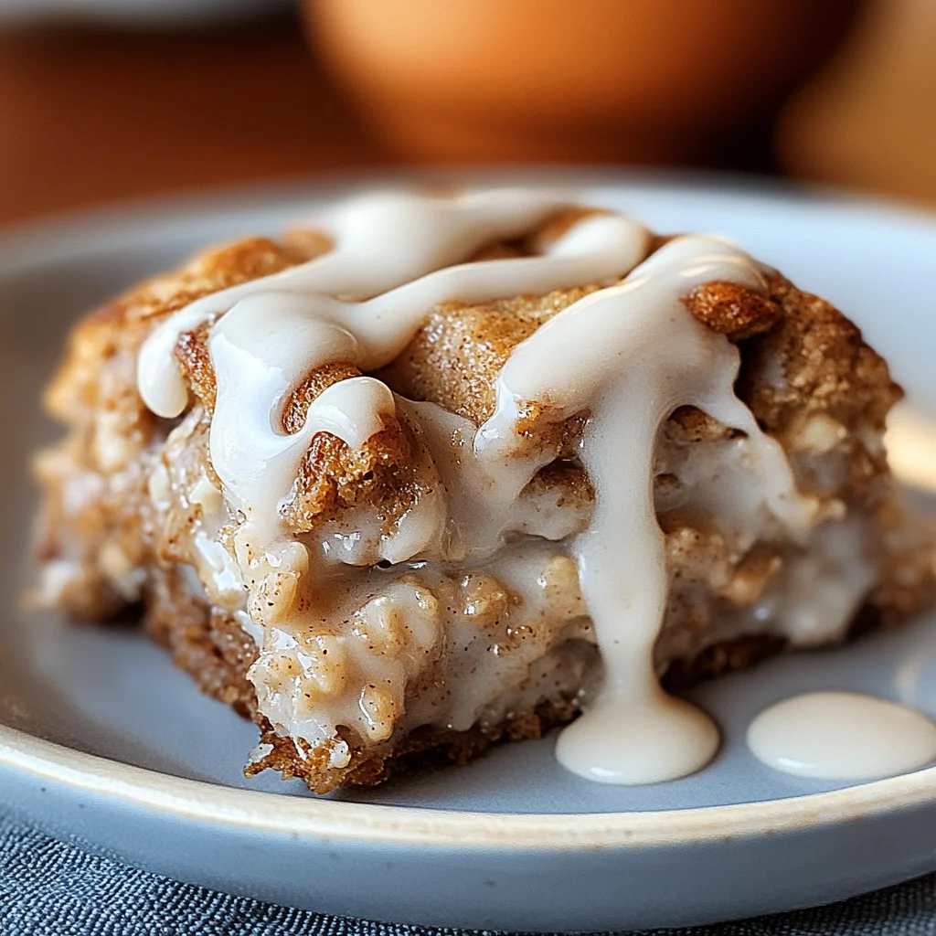 High-Protein Cinnamon Roll Baked Oatmeal
