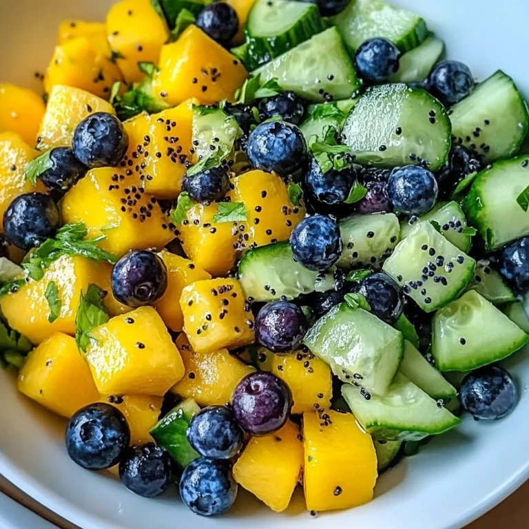 Mango Cucumber Salad with Blueberries and Avocado