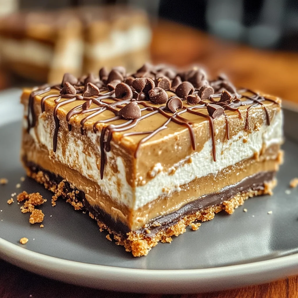 No Bake Peanut Butter Cheesecake Bars
