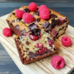 Raspberry Dark Chocolate Banana Bread