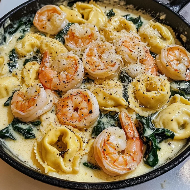 Shrimp Tortellini with Garlic Sauce