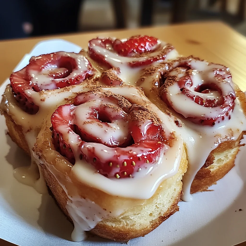 Strawberry Cheesecake Cinnabon Rolls
