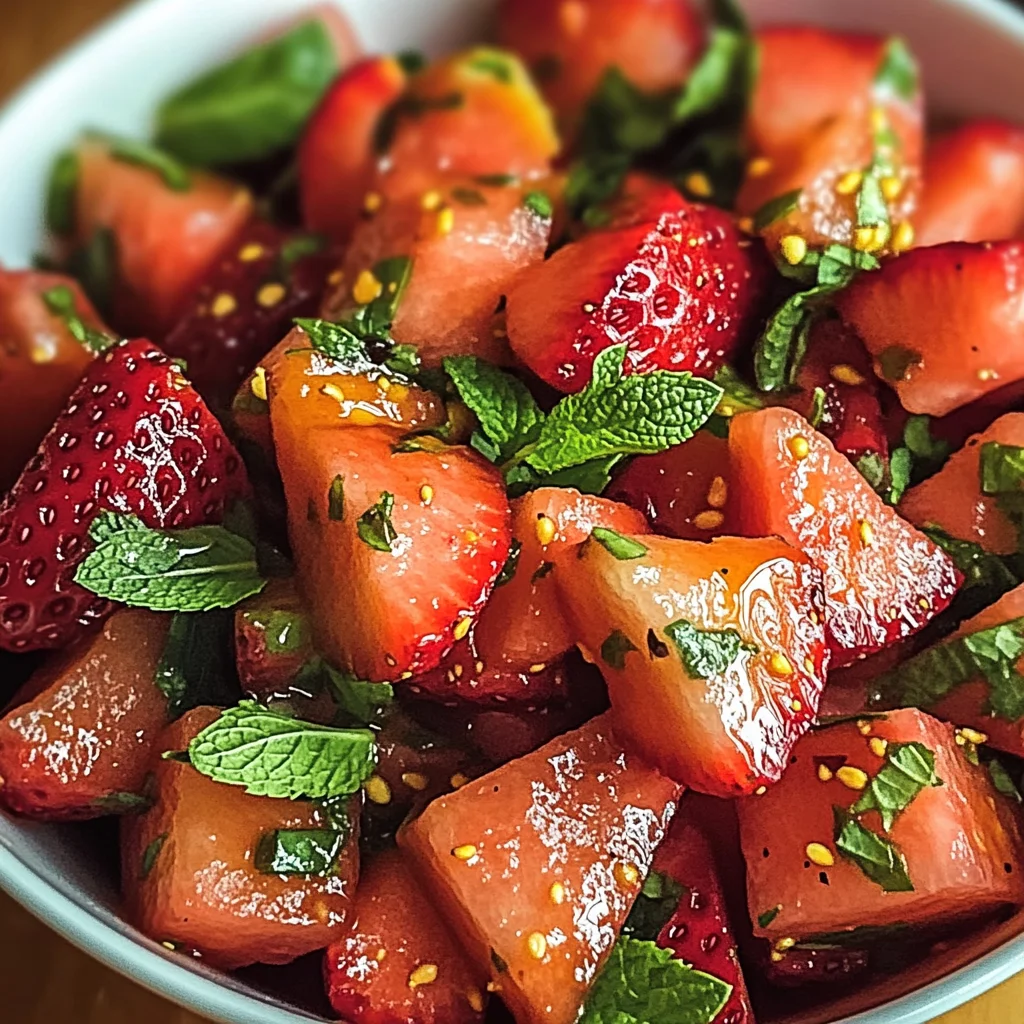 Strawberry Watermelon Salad with Refreshing Honey