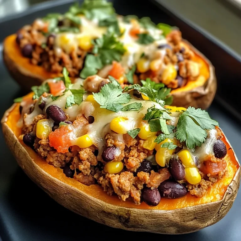 Stuffed Sweet Potatoes with Spiced Turkey and Black Beans