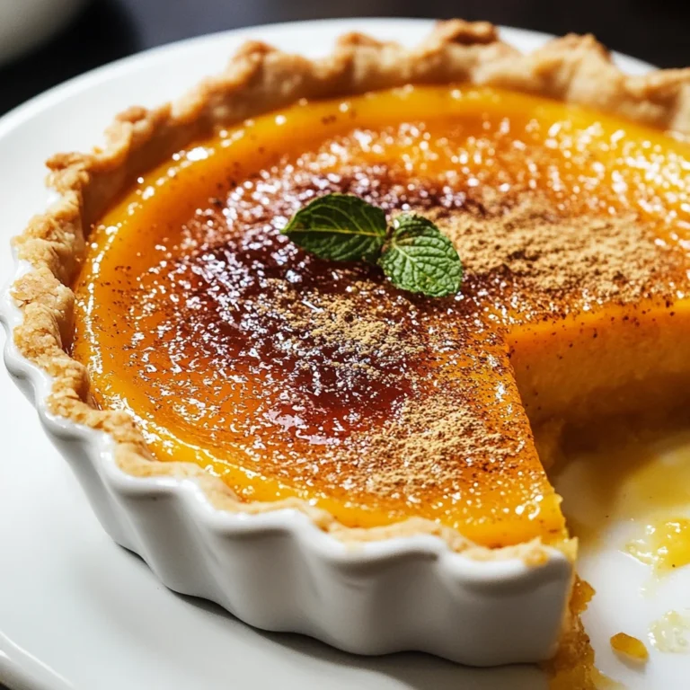 Tasty Pumpkin Pie Brulee with Bourbon Vanilla