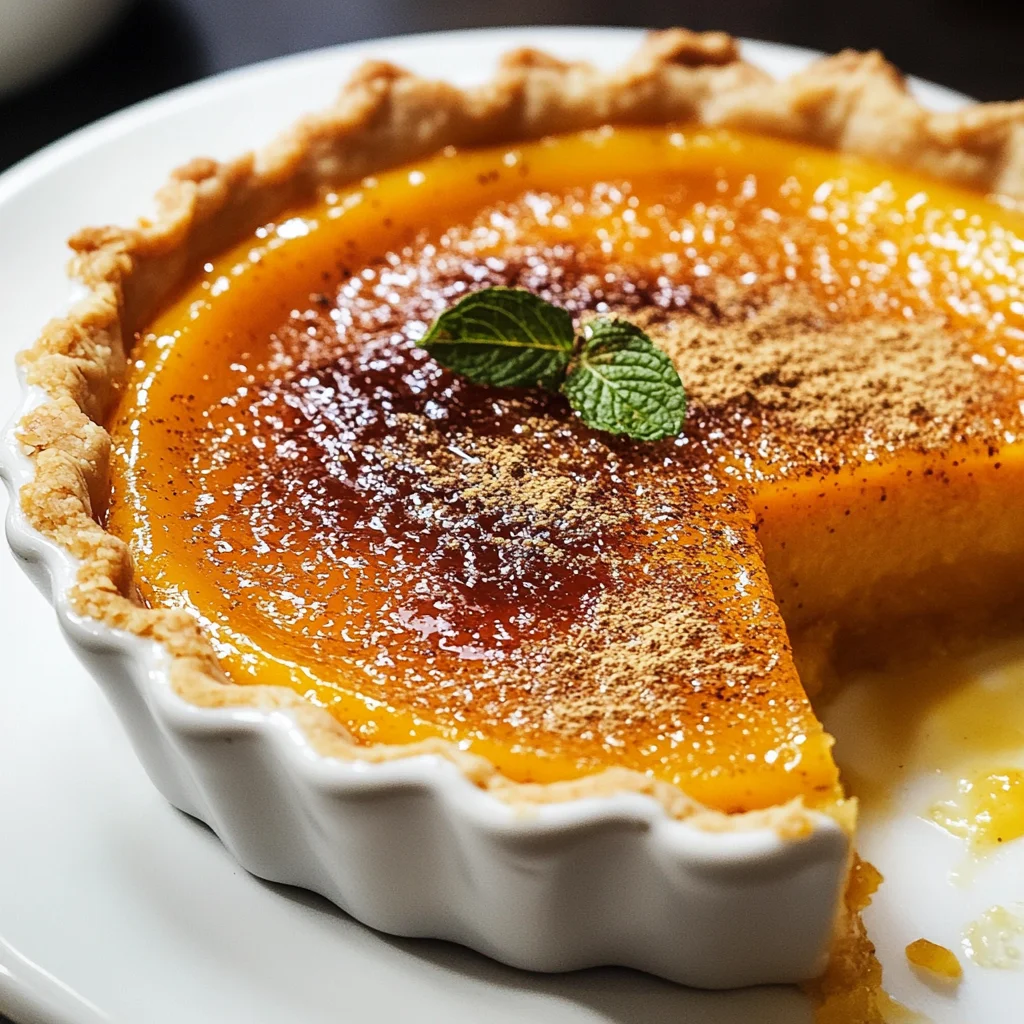 Tasty Pumpkin Pie Brulee with Bourbon Vanilla