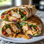 Thai Peanut Chicken Wraps